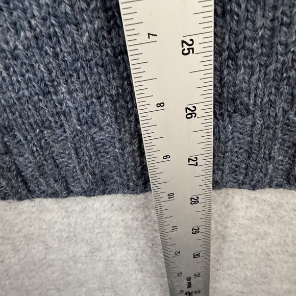 WOOLRICH wool Fair Isle Nordic sweater Knit Vintage Snowflake Large Blue White - Picture 7 of 9